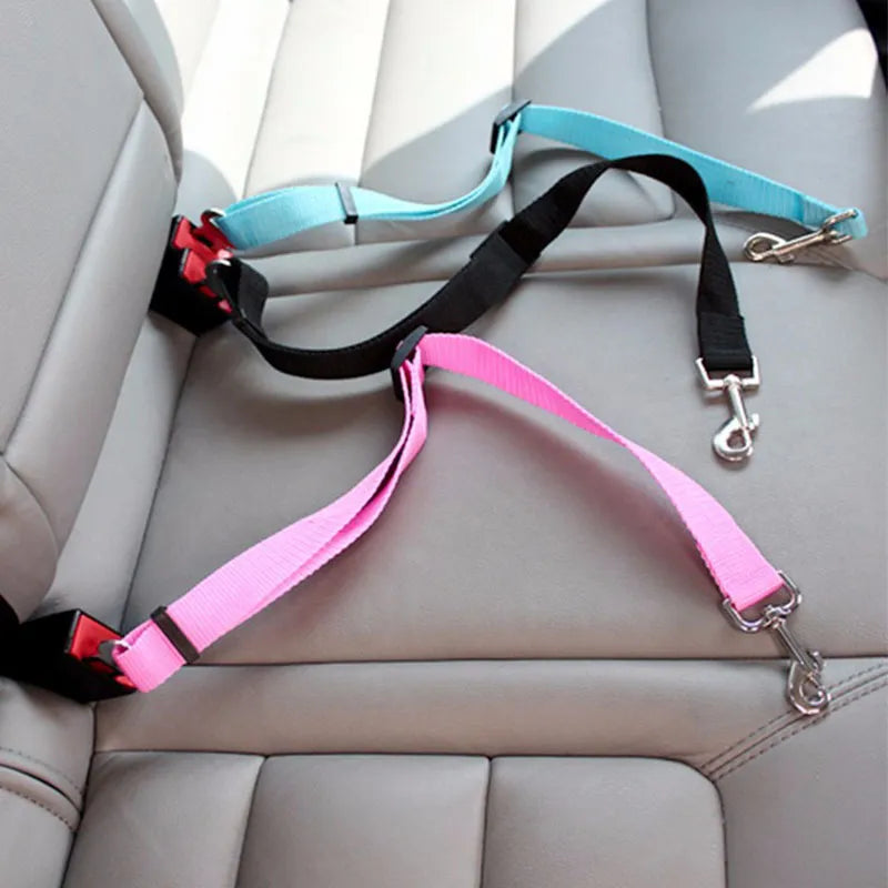 Correa para vehiculo ajustable, para sujetar a tu perro en los viajes, Click seguro viaja con seguridad.